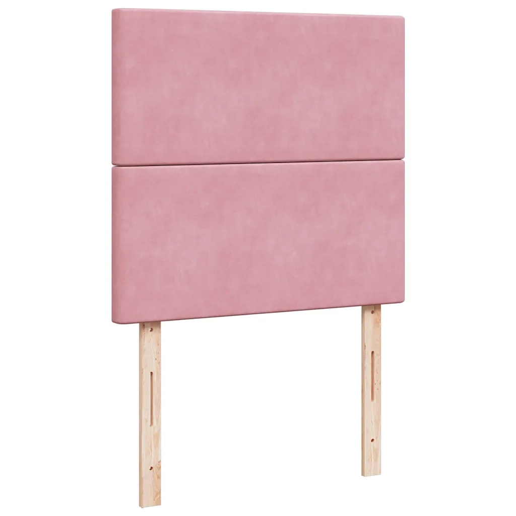 Giroletto a Molle con Materasso Rosa 90x200 cm in Velluto 3294537