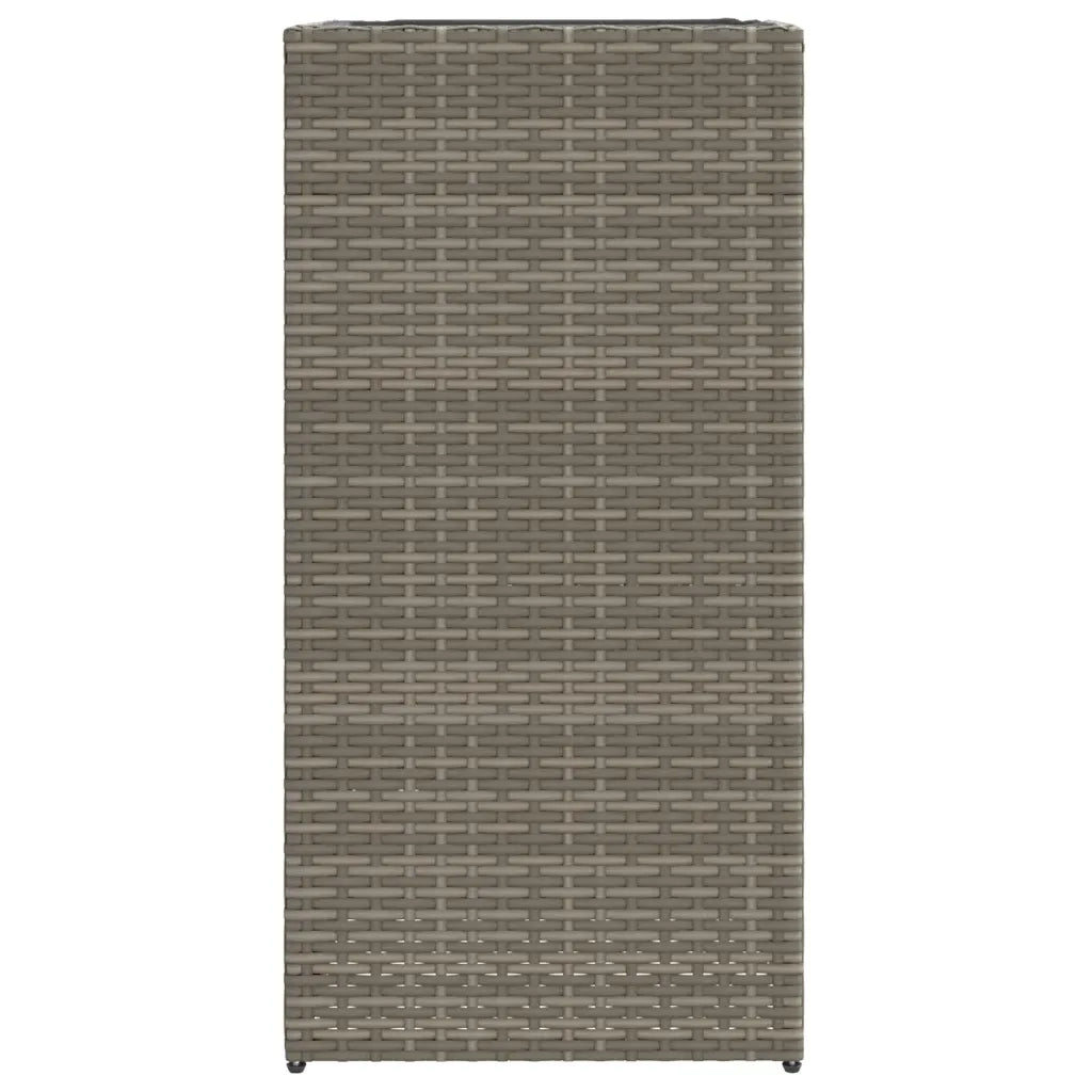 Fioriere da Giardino 2 pz Grigie 40x40x80 cm in Polyrattan