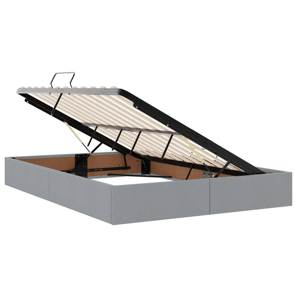 Letto con contenitore LED e materasso Grigio Chiaro 3459891