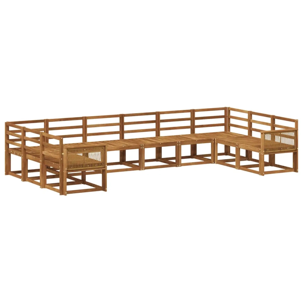 Set di divani da esterno 10 pcs Naturale