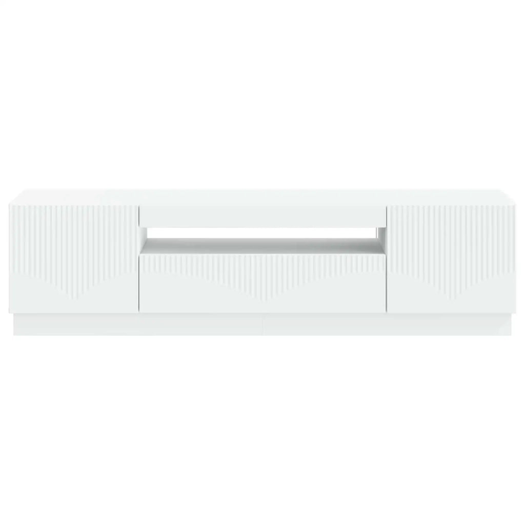Mobile TV LED Bianco Legno ingegnerizzato 897345