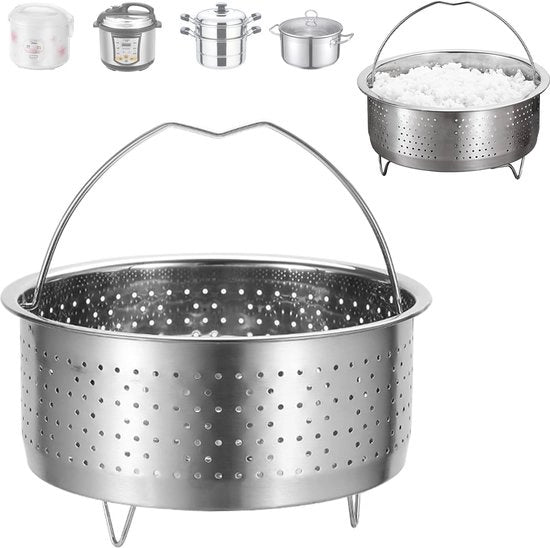 Insetto per vapore per pentola - Insetto per setaccio per pentole, pentola ad alta velocità - Per il vapore di verdure, pesce, frutta, uova - 20 cm, acciaio inossidabile