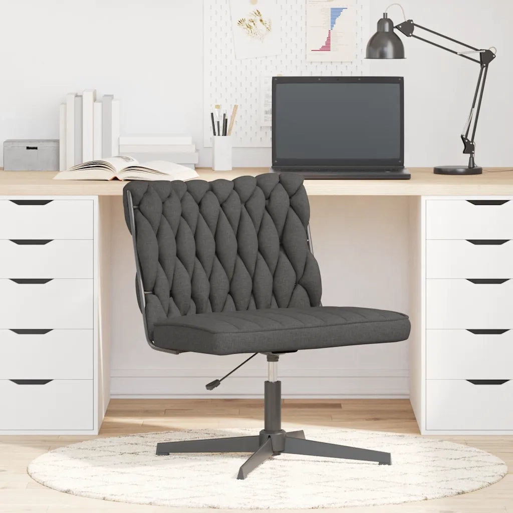 Sedia da Ufficio Girevole Grigio Scuro in Tessuto 4105402