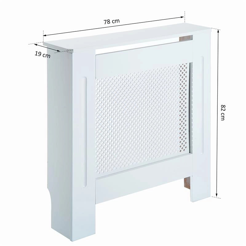 COPRITERMOSIFONE IN LEGNO A GRIGLIA BIANCO, 78X82X19CM