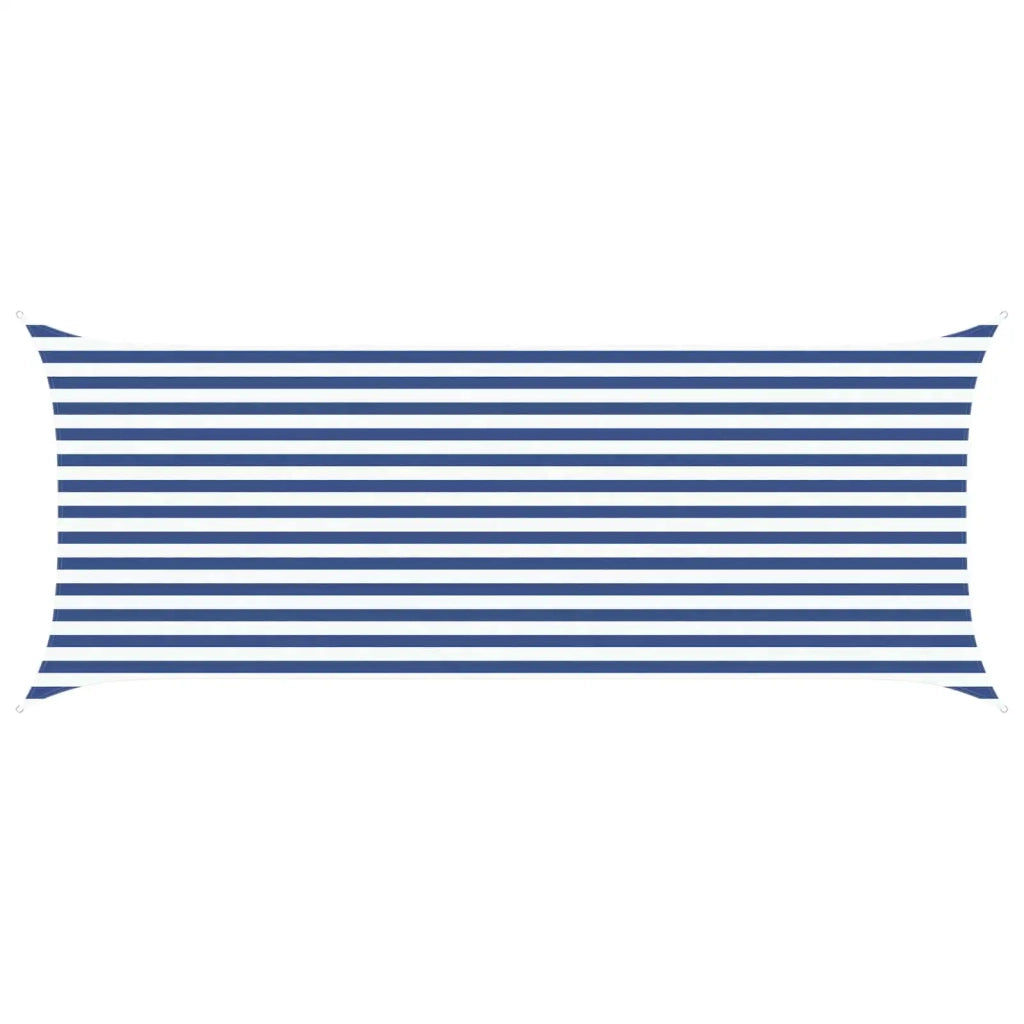 Vela Parasole | Telo Ombra | Vela da ombra solare Blu e Bianco 5 x 2 m