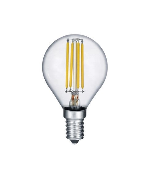 Lampadina LED sfera trasparente E14 4W 2700K Trio