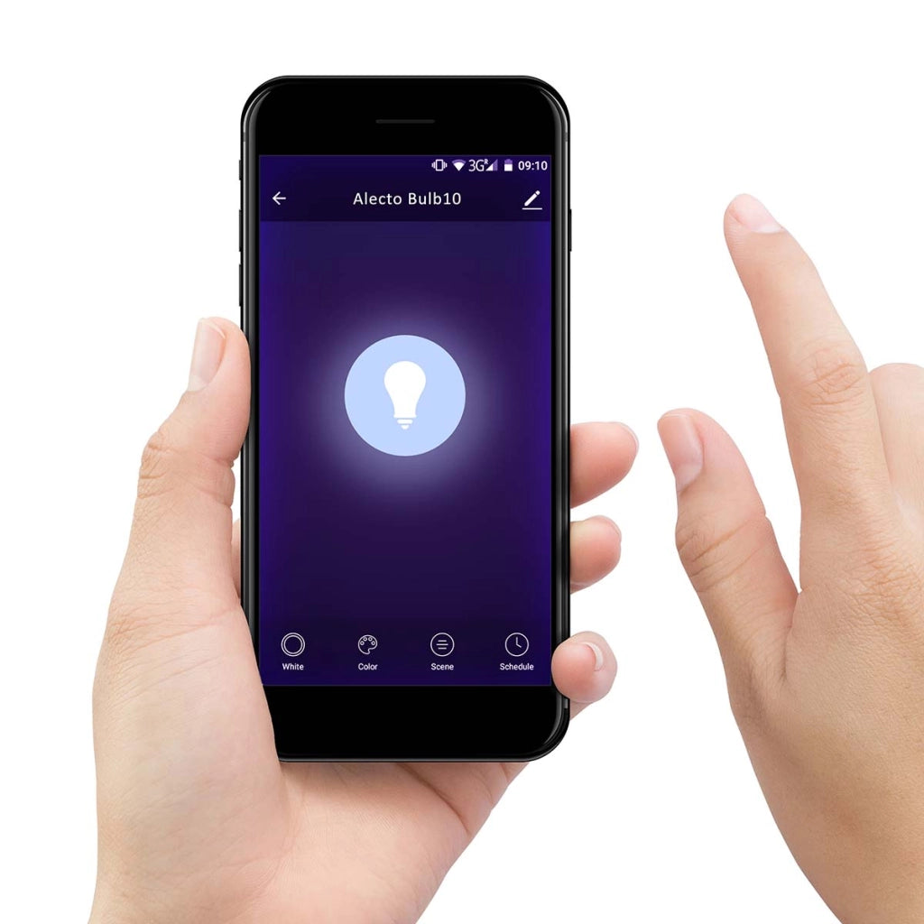 SMART-BULB10 Lampadina LED a colori connessa con Wi-Fi Bianco Alecto