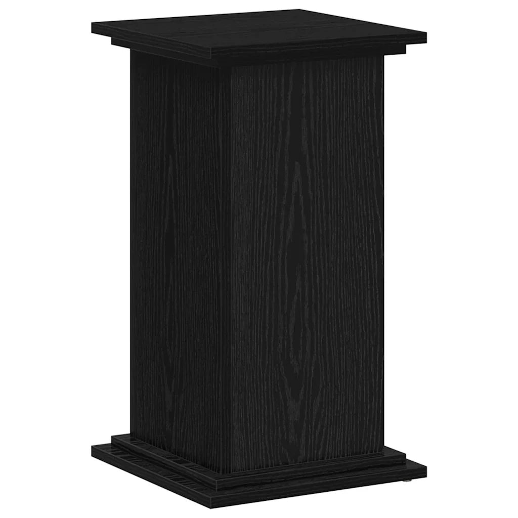 Supporto per piante moderno da interno/esterno 33 x 33 x 60 cm pratico e resistente realizzato in legno composito di rovere nero 02_0052186