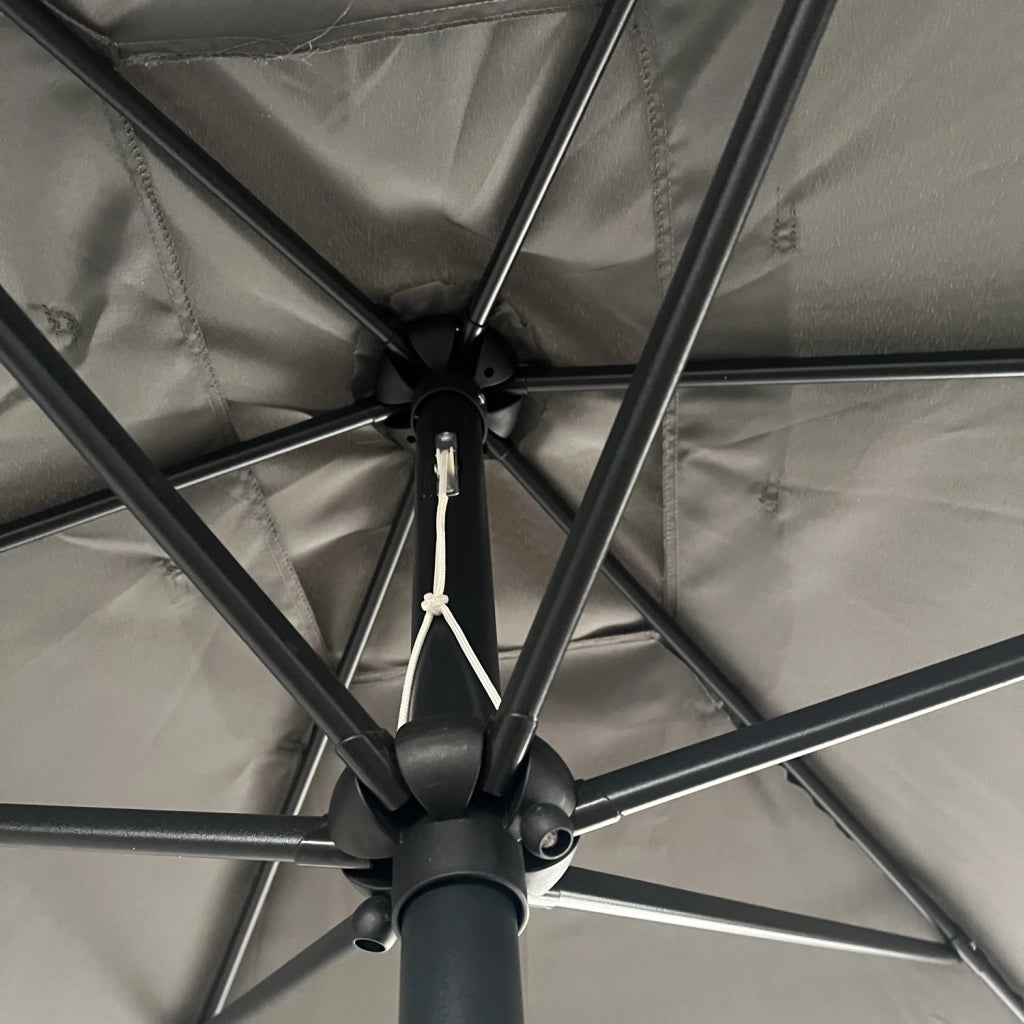 HAPUNAOmbrello rettangolare diritto 2x3m grigio