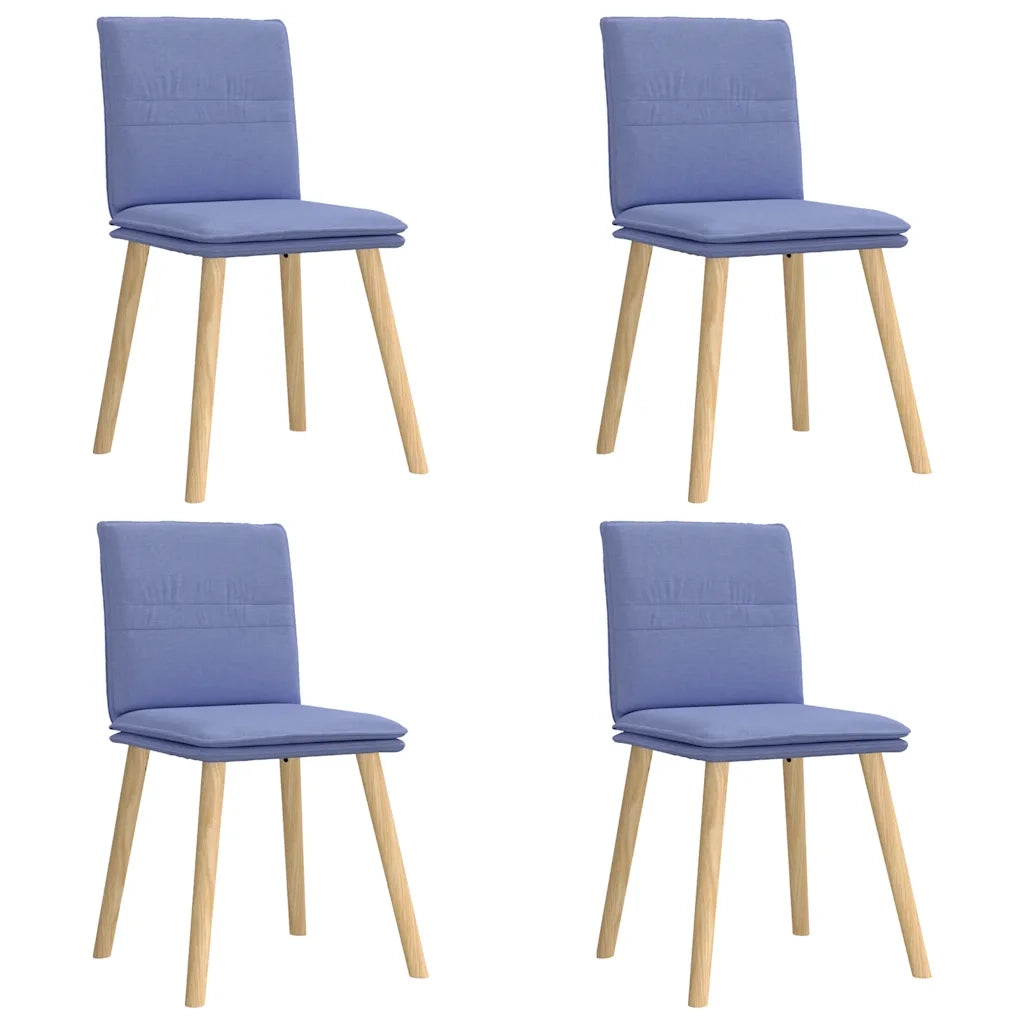 Sedie da Pranzo 4 pz Blu Jeans in Tessuto 3315365