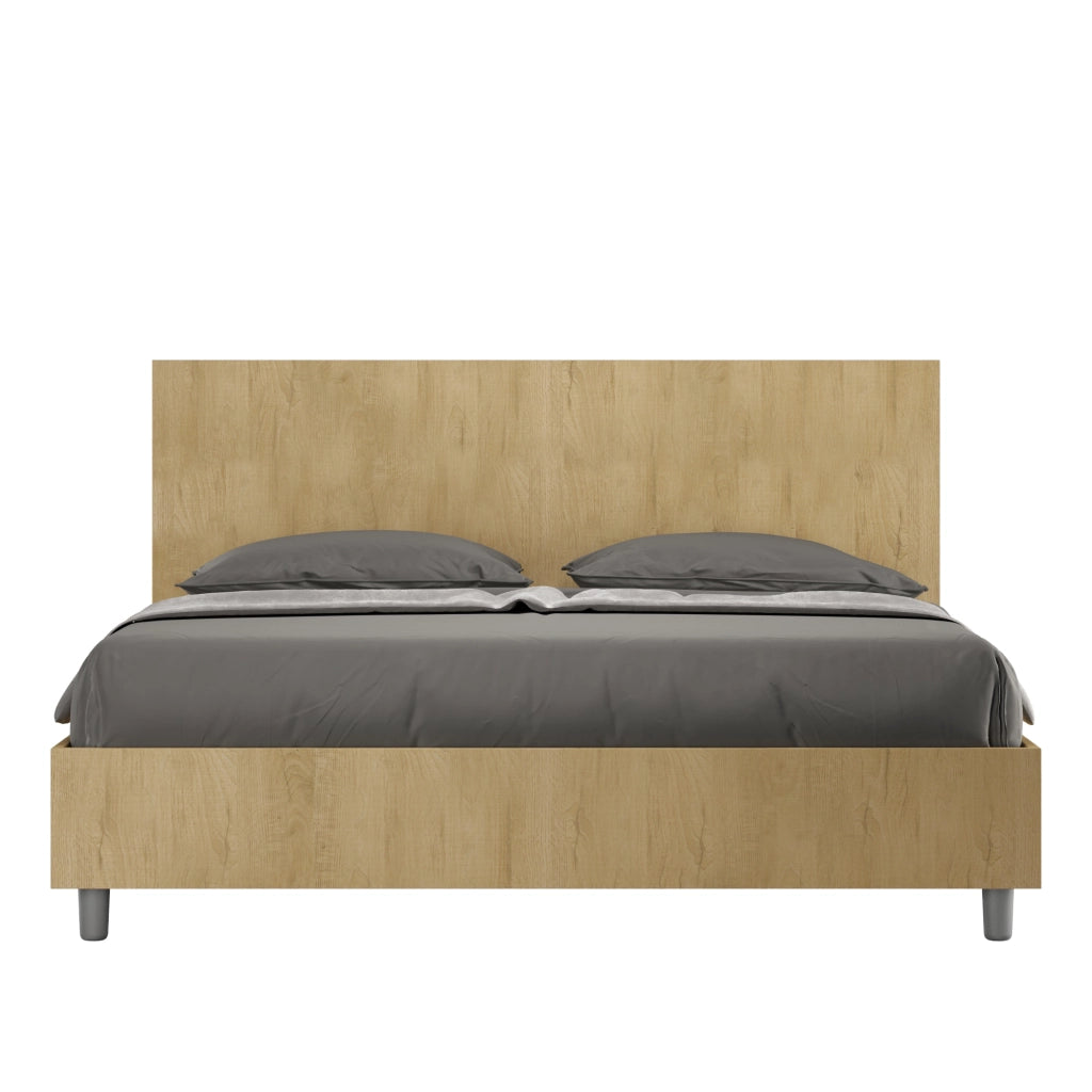 BS COM Letto matrimoniale con rete 160x190 quercia