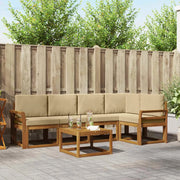 Set di divani da esterno con cuscino 6 pcs Naturale e Beige 3366431