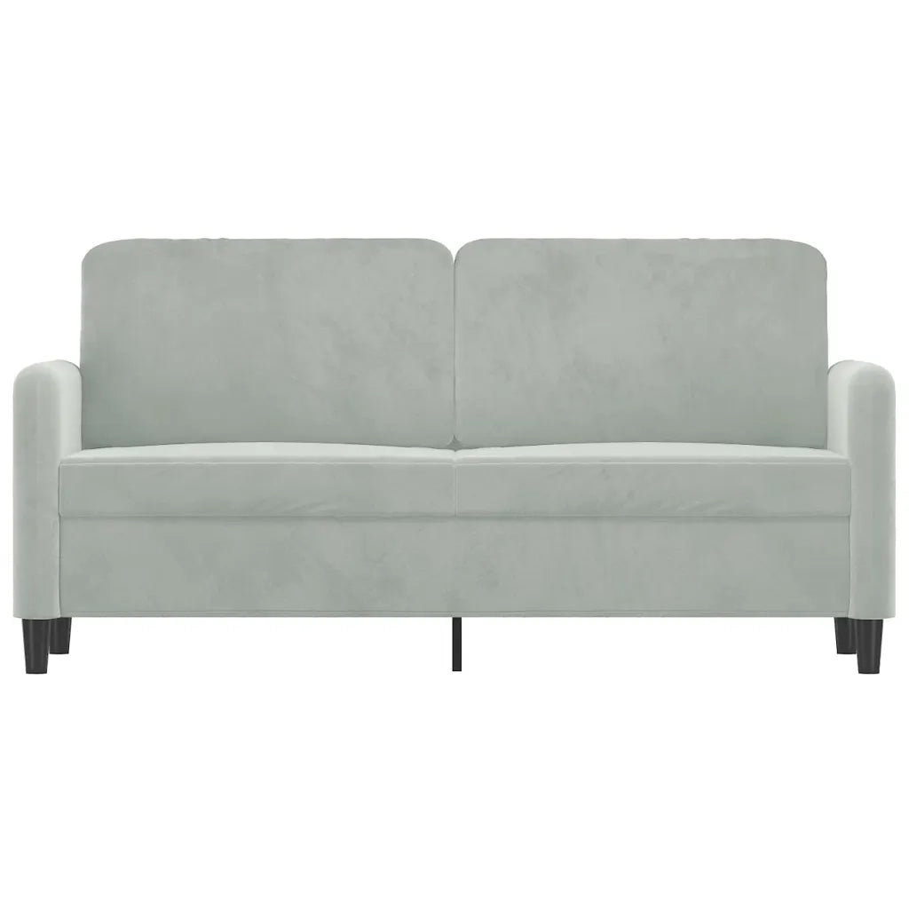 Divano a 2 Posti-Sofa 2 Posti Grigio Chiaro 140 cm in Velluto 695661