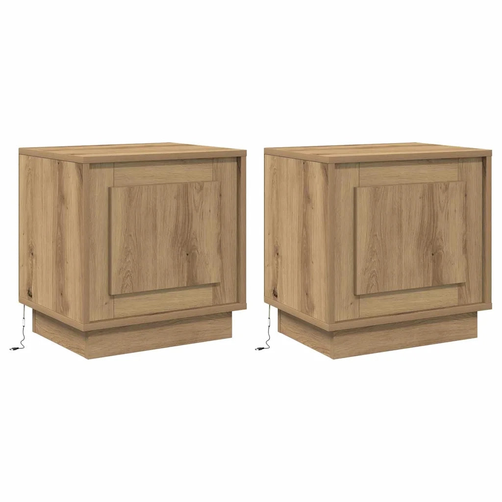 Armadio da Notte 2 pcs Rovere artigianale 44 x 34,5 x 45 cm 869577