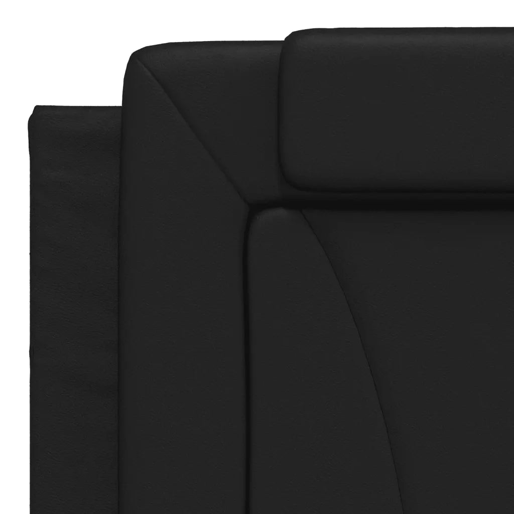 Letto Viana con Materasso Nero 180x200 cm in Similpelle