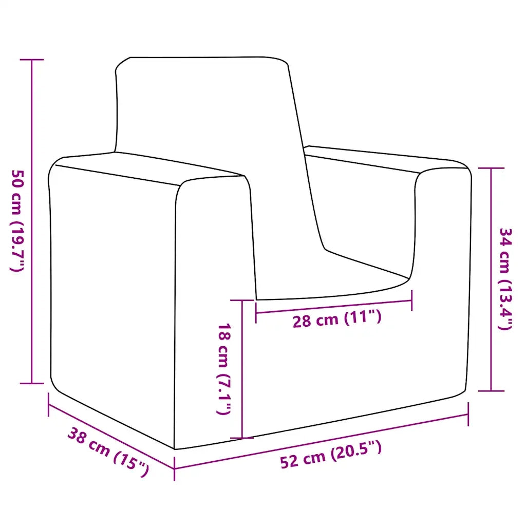 Divano per Bambini-Sofa-Divanetto Antracite in Morbido Peluche 164355