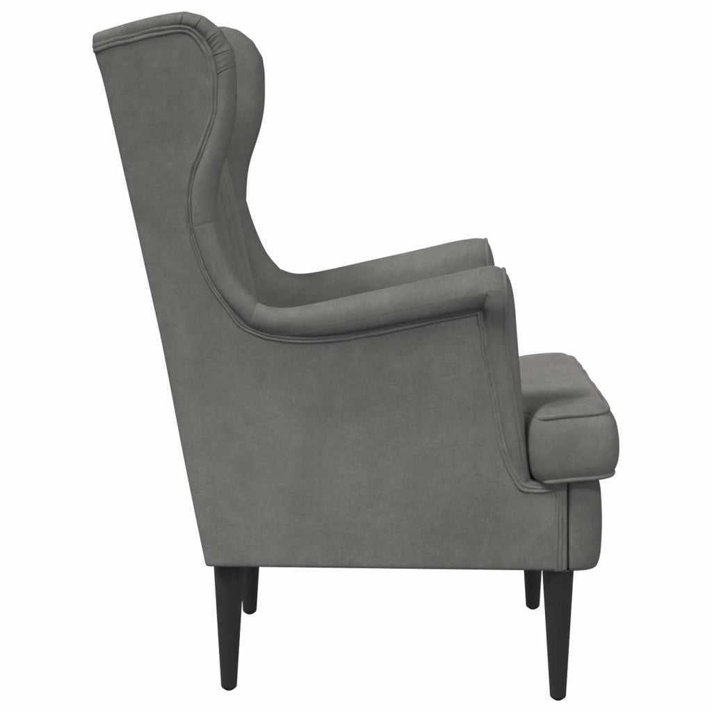 Poltrona | Sedia Relax Grigio Scuro Velluto