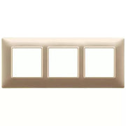 VIMAR PLANA - PLACCA 6M (2+2+2) INT57 CHAMPAGNE OPACO