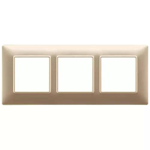 VIMAR PLANA - PLACCA 6M (2+2+2) INT57 CHAMPAGNE OPACO