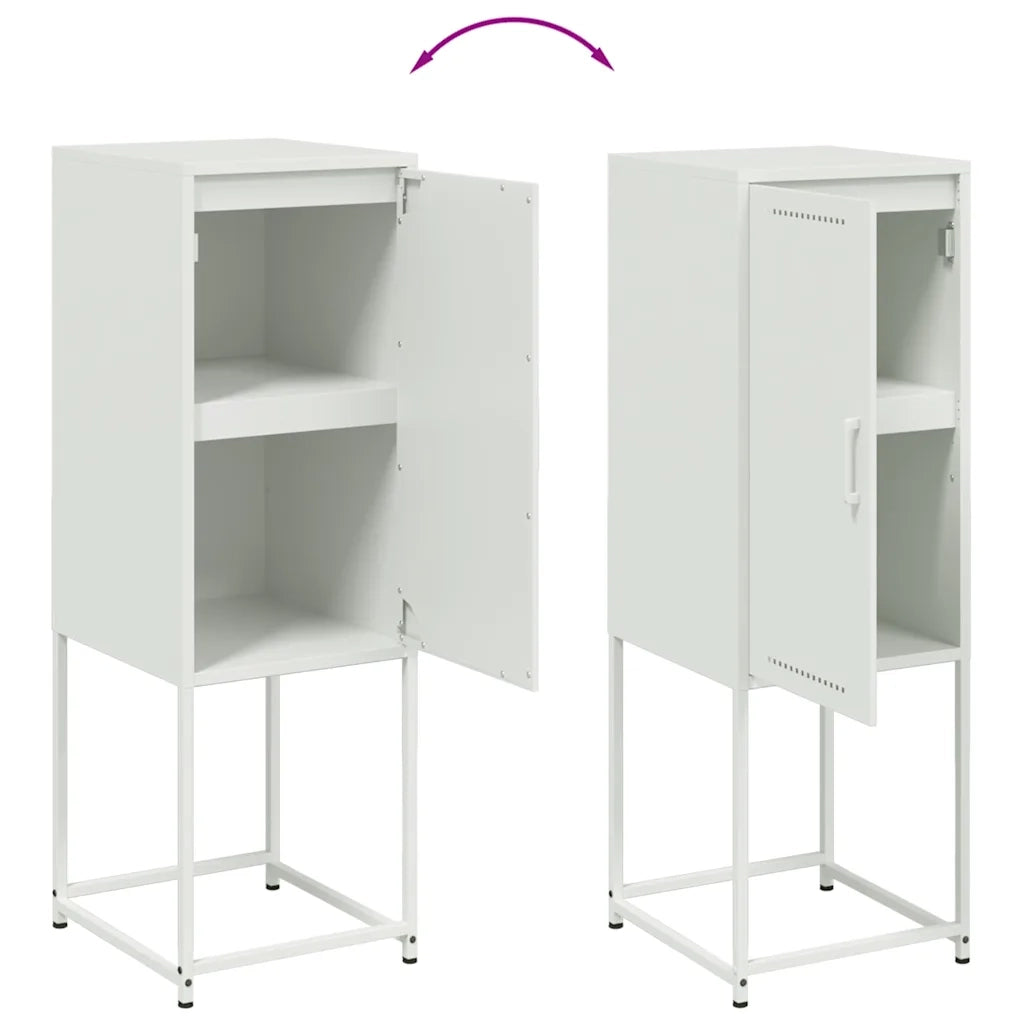 Credenza Bianca 36x39x107 cm in Acciaio 846535