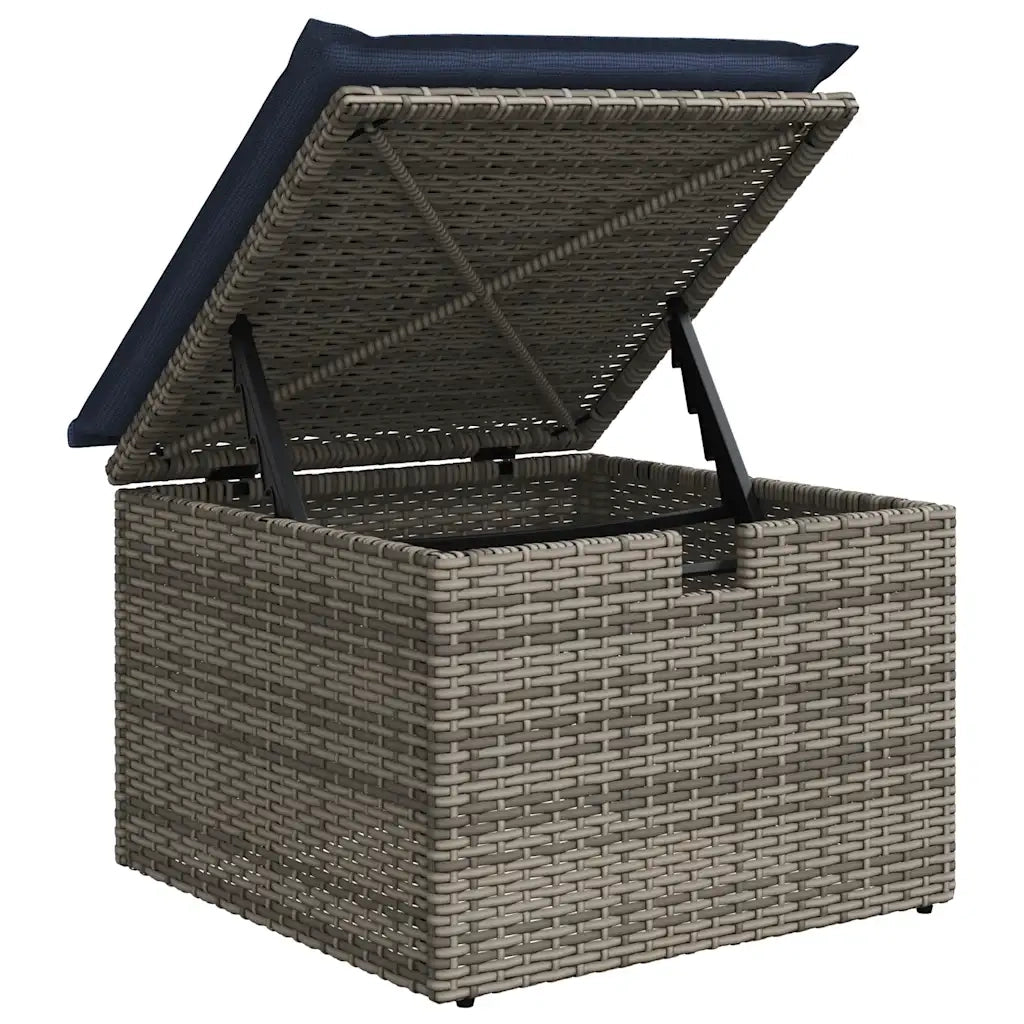 Set Divano da Giardino 6 pz con Cuscini Grigio in Polyrattan 3326023