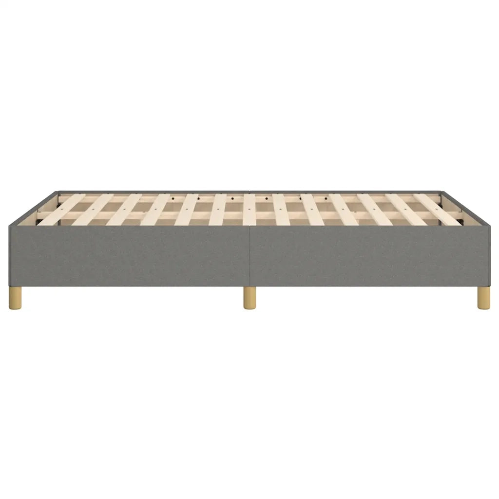 Letto matrimoniale | Letto per adulti | Giroletto senza Materasso Grigio Scuro 120x190 cm in Tessuto