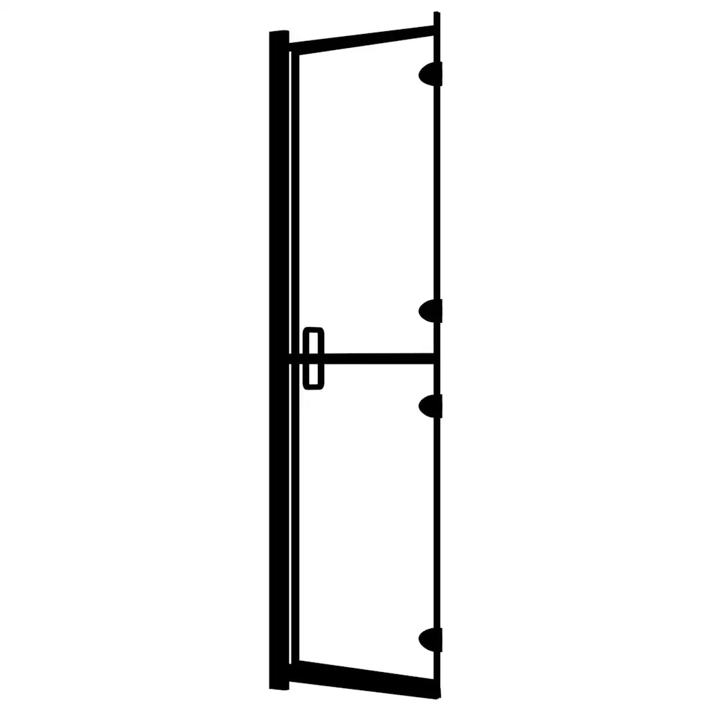 Box Doccia Pieghevole in ESG 80x140 cm Nero CFW5531299