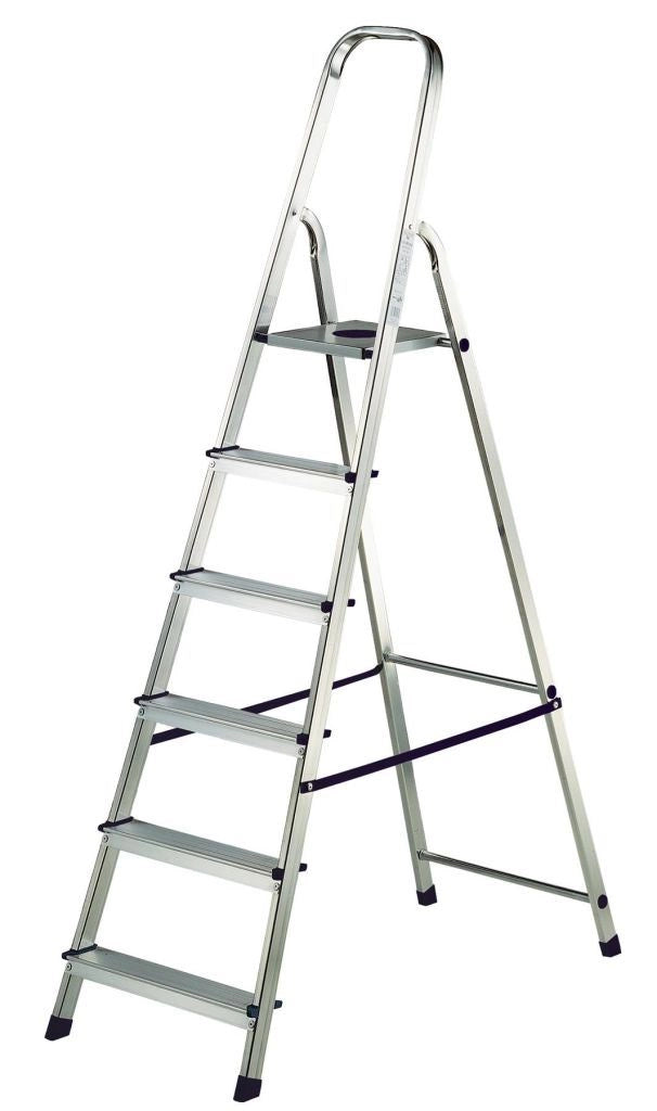 Scala Scaletto in Alluminio Piuma Max 100 kg 6 Gradini