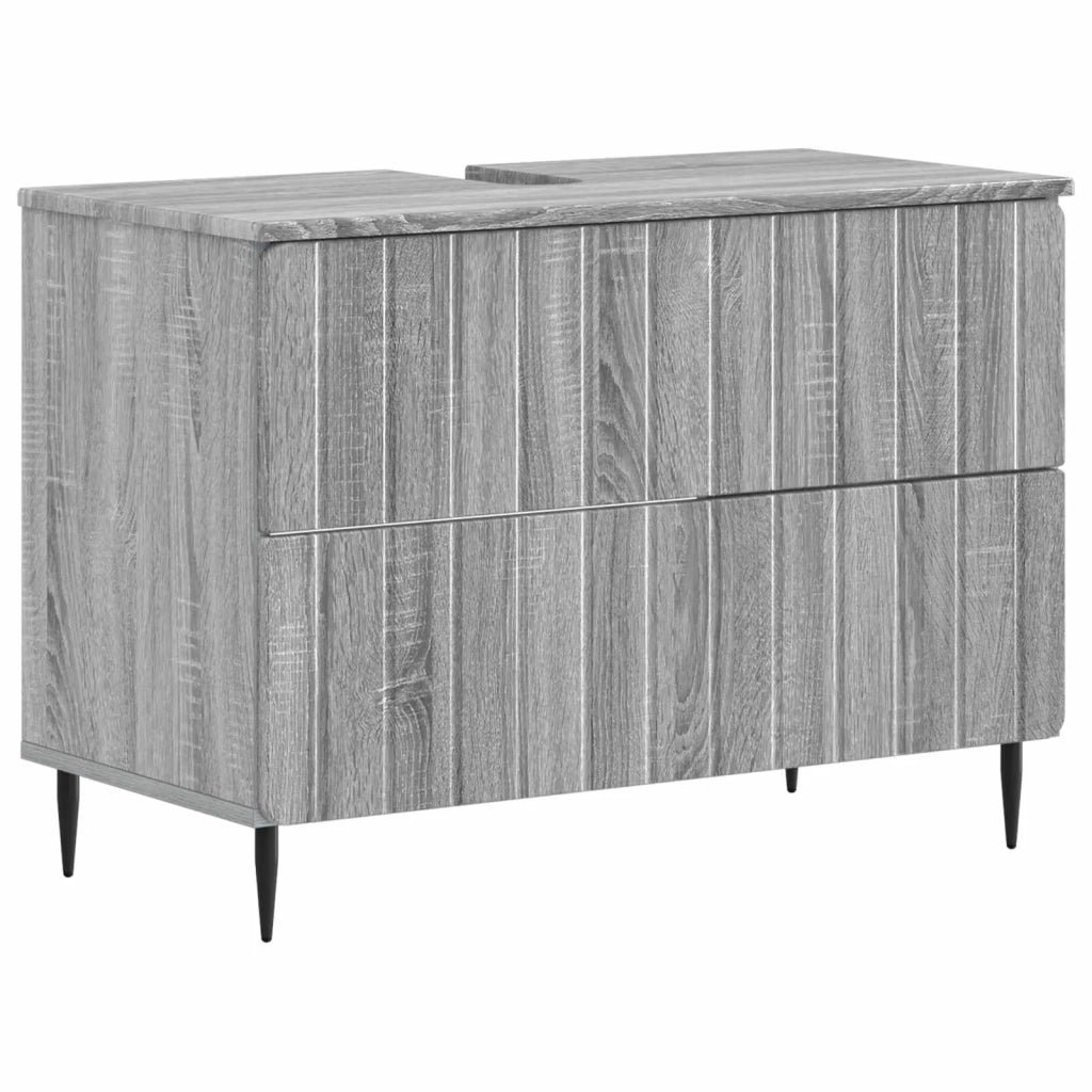 Set di Armadi da Bagno da 2 Pezzi ZWOLLE Sonoma grigio 3417681
