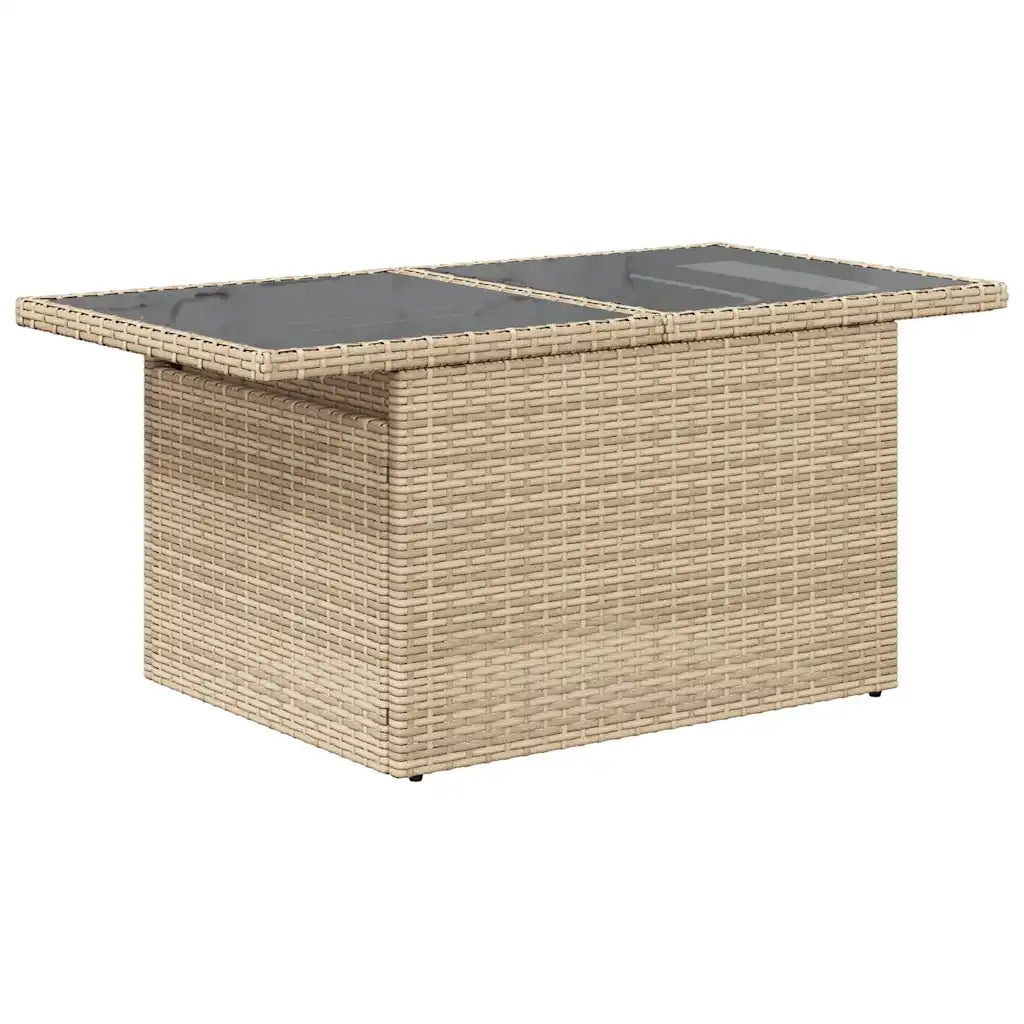 Set Divani da Giardino 7 pz con Cuscini Beige in Polyrattan 3326489