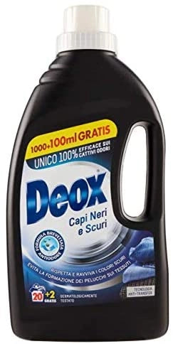 DEOX LAVATRICE 22 LAVAGGI PER  CAPI NERI E SCURI 1,1 LT