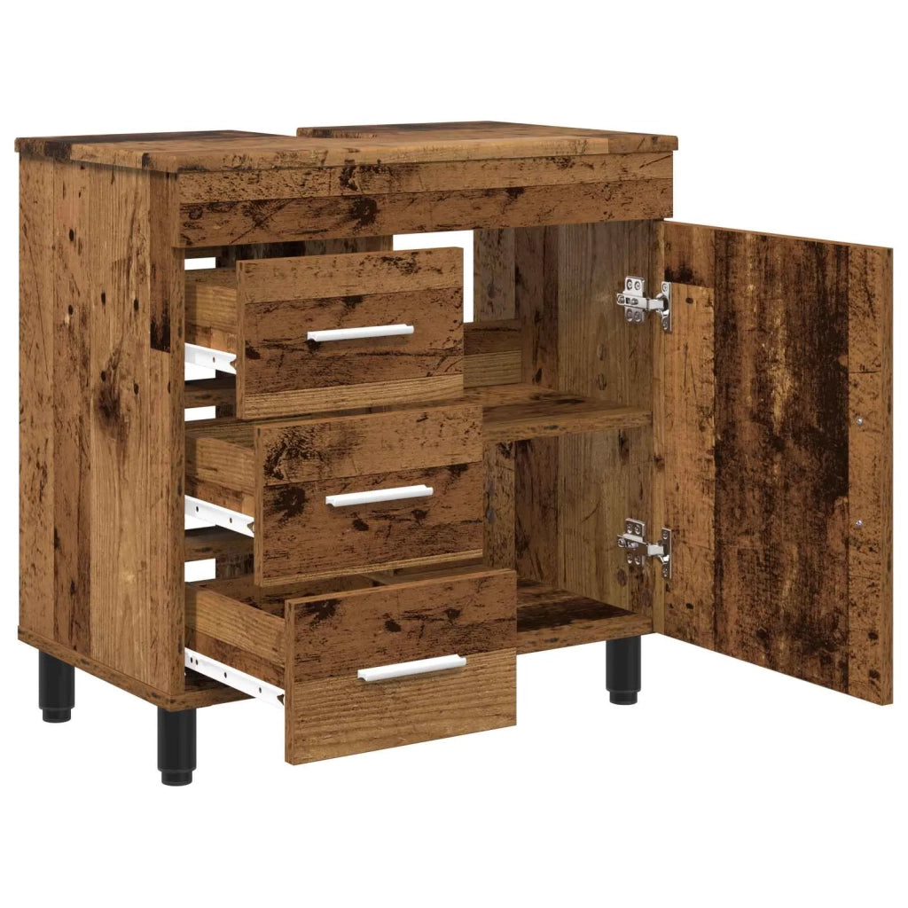 Mobiletto da Bagno | Armadio da bagno Legno antico 60 x 35 x 60 cm