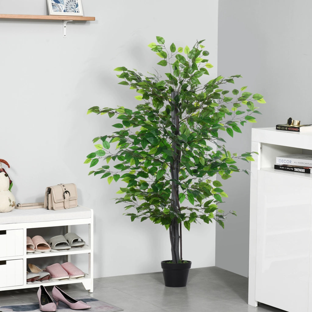 Albero Finto Ficus Artificiale ¨C Minimal ¨C H145cm con Vaso