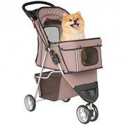 Carrello per Cani 4 Ruote ¨C Minimal ¨C 77x44x102cm, Colore Caff¨¨