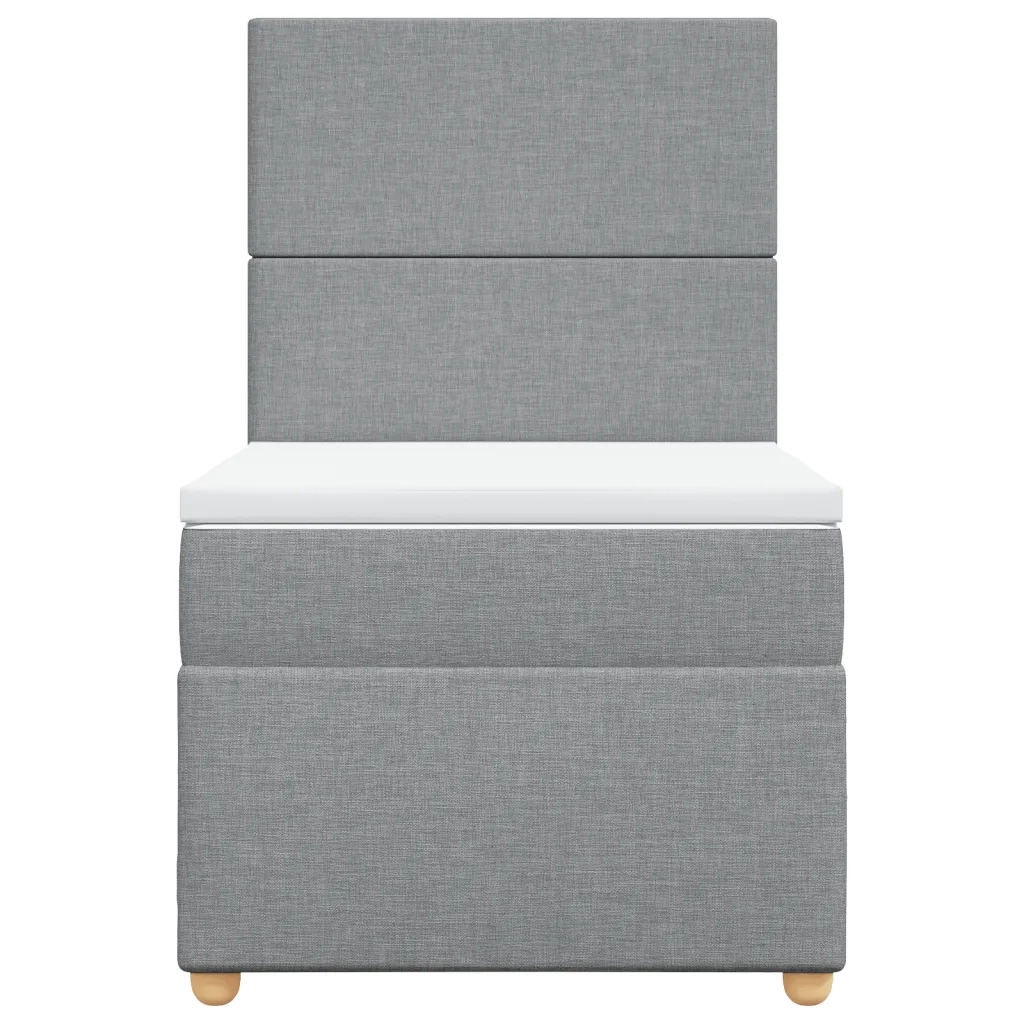 Giroletto a Molle con Materasso Grigio Chiaro100x200 cm Tessuto 3293484