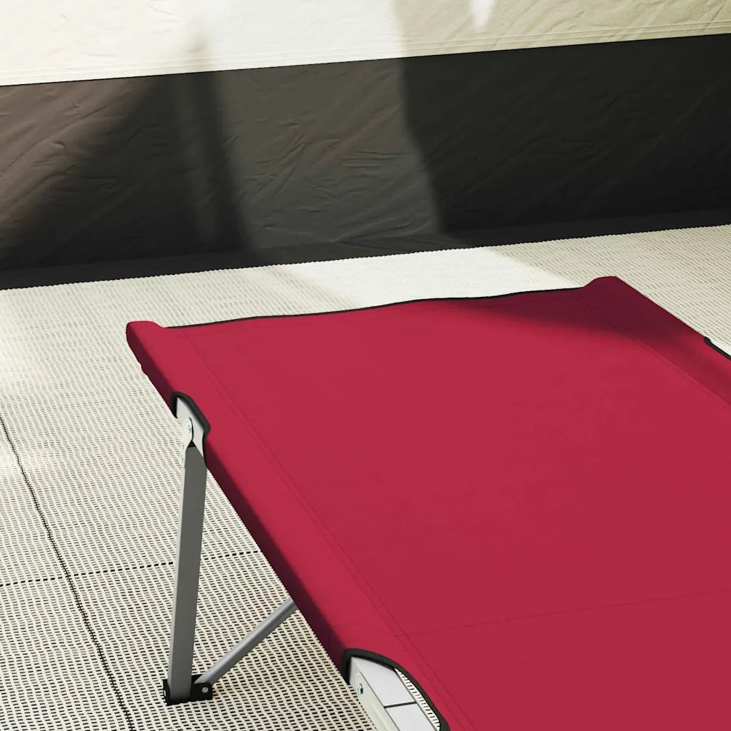 Letto da campeggio pieghevole 2 pcs Rosso 194 x 62,5 x 42,5 cm 42003124