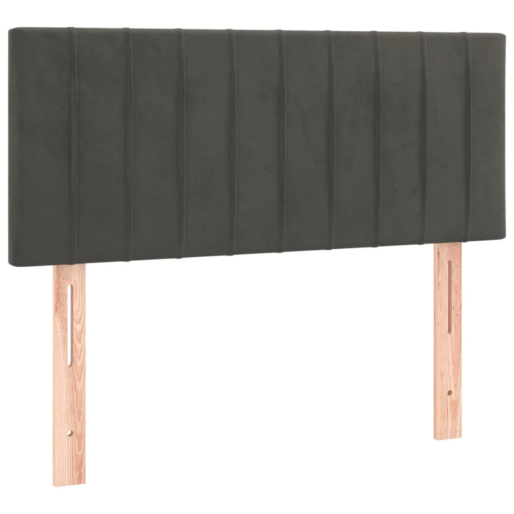 Giroletto a Molle con Materasso Grigio Scuro 120x200 cm Velluto 3141414