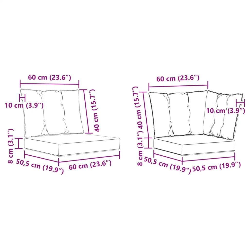 Set di divani da esterno con cuscino 4 pcs Bianco e Beige 3389435