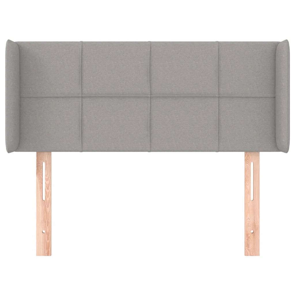 Testiera | Testata ad Orecchio Grigio Chiaro 83x16x78/88 cm in Tessuto