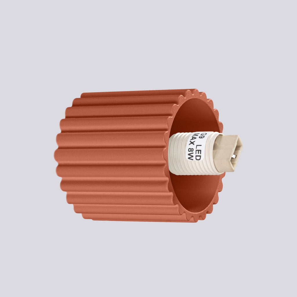 Lampada da parete HALO rosso ocra IP44