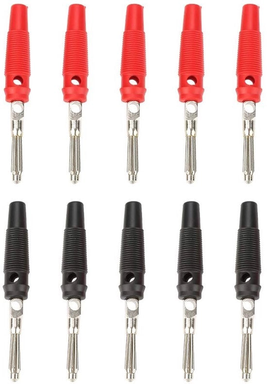 Connessione Banana 4mm per Altoparlanti - 10 pezzi - Connettori di alta qualità - Adatti per apparecchiature audio - Colore nero