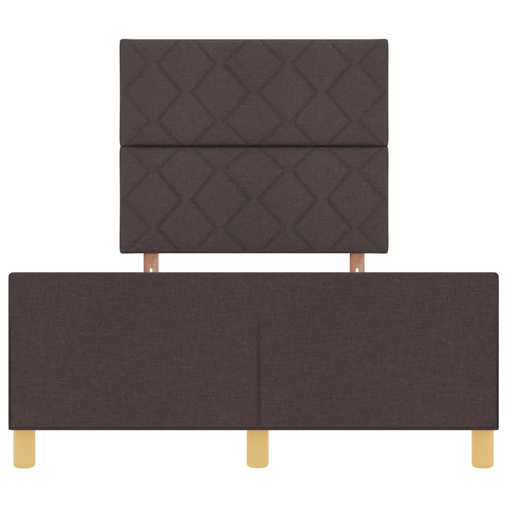 Struttura del letto Marrone scuro 120 x 200 cm Tessuto