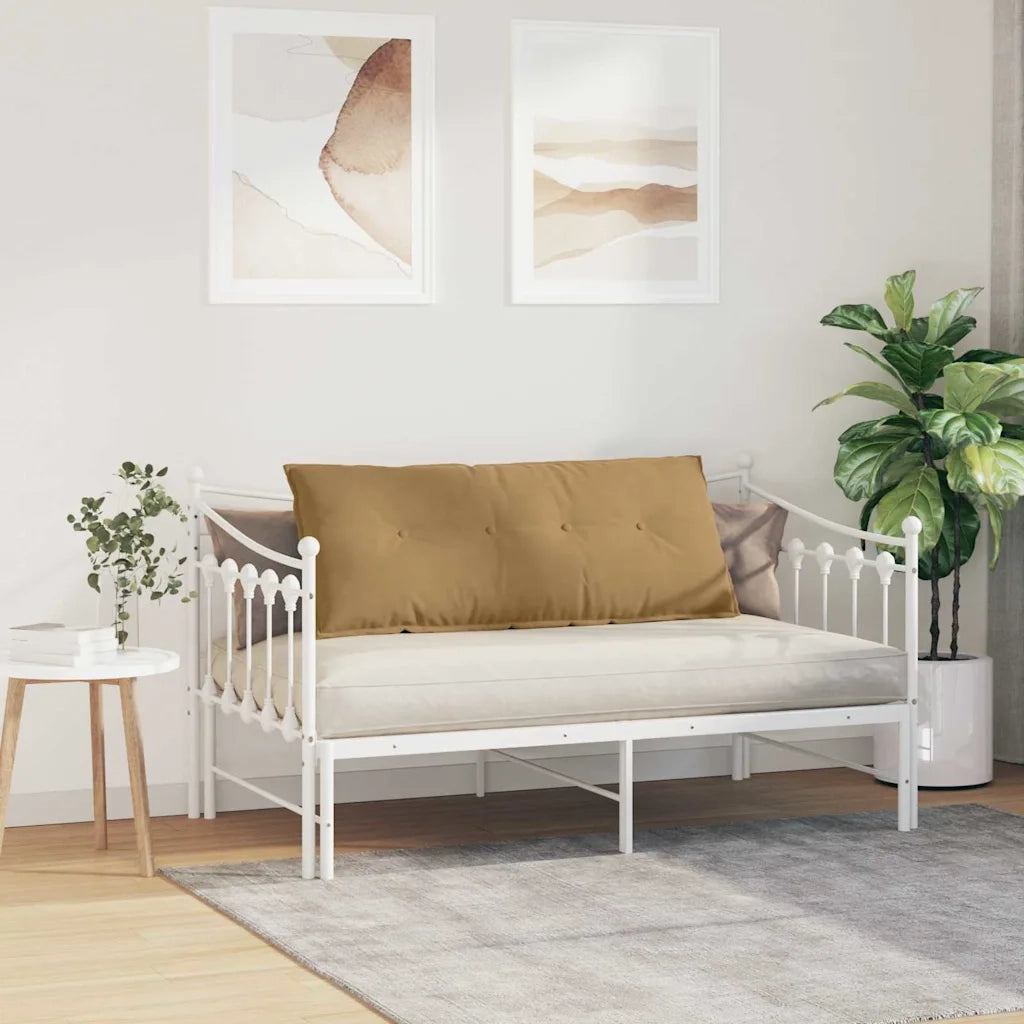 Cuscino per Schiena Marrone 120 x 50 cm Tessuto in Cords 42014812