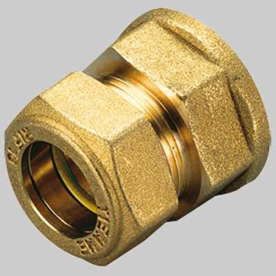 RACCORDO DIRITTO FEMMINA CON ORING GIALLO  18 x 3/4     TIEMME