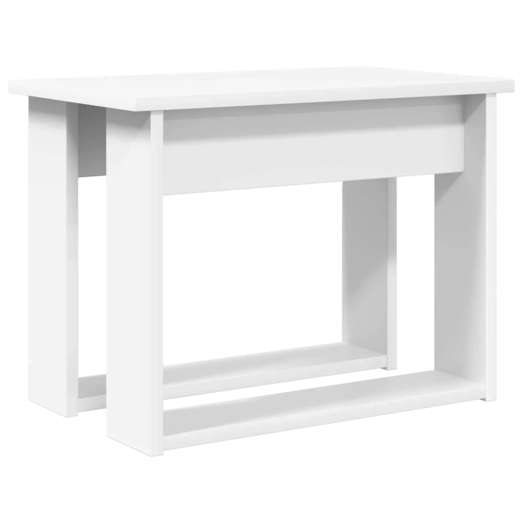 Set di Tavolini da Caffè 2 pcs Bianco Legno multistrato 8000124