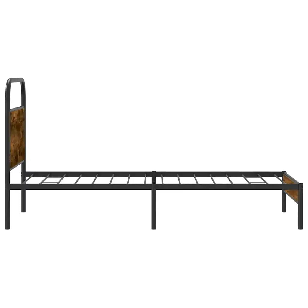 Giroletto senza Materasso-Struttura Letto Rovere Fumo 100x190 cm in Truciolato 519540