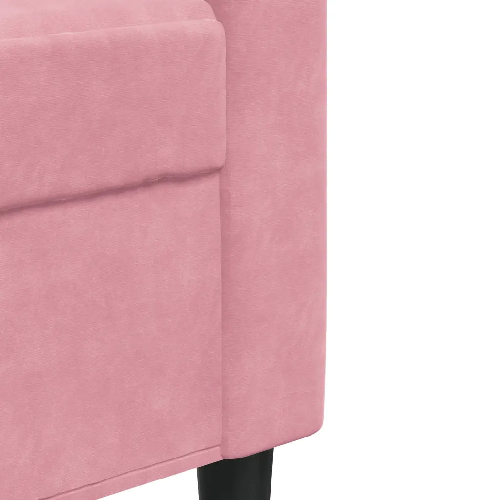 Set di Divani 2 pz con Cuscini e Rinforzi rosa in Velluto 3278494