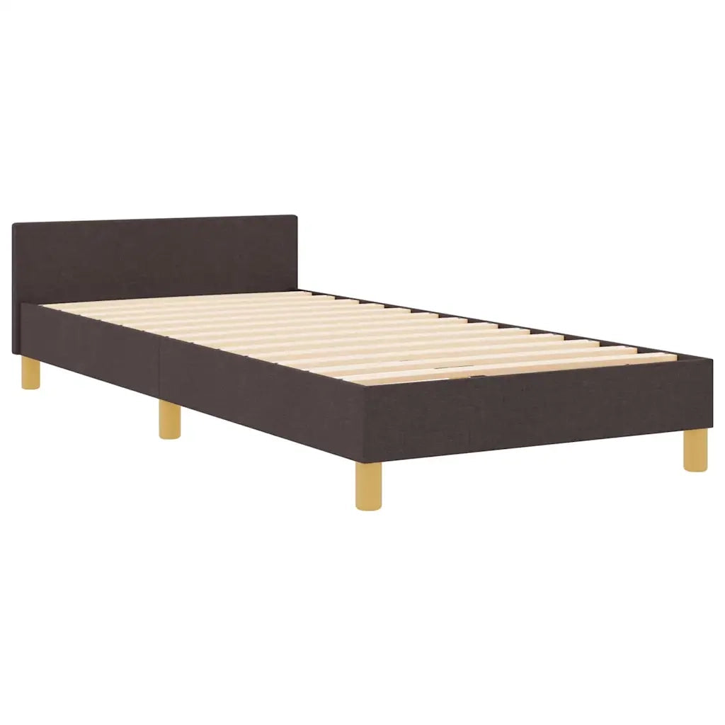 Struttura del letto Marrone scuro 100 x 200 cm Tessuto 3344784
