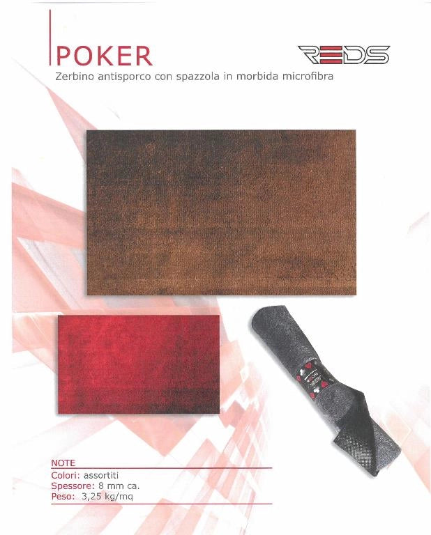 Tappeto microfibra poker 50x80cm reds