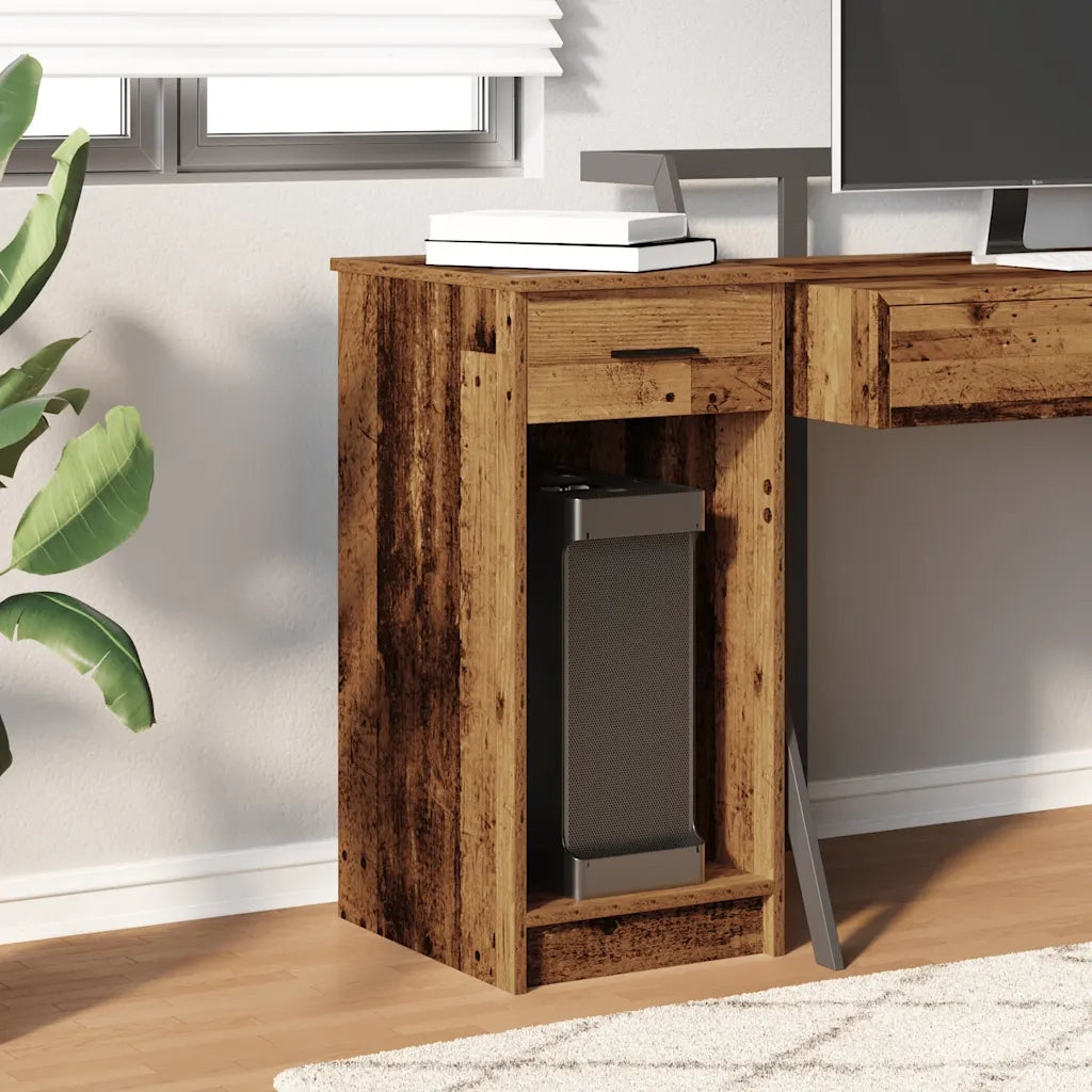 Supporto per Computer a Torre con Cassetto Antico 35x45x77 cm 858747